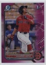 2022 Bowman Chrome Prospects Fuchsia Refractor 7/199 Eduardo Lopez #BCP-134 01dp