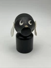Vintage Fisher Price Little People Black Dog Wood Droopy White Ears