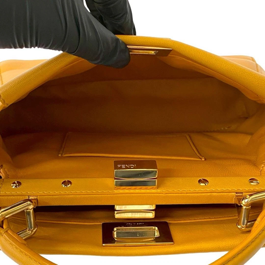 Extreme Fendi Peekaboo Mini Leather 2way Shoulder Bag #PGIGKP