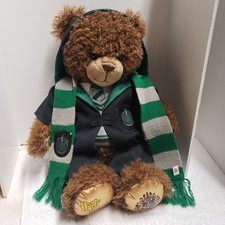 Build A Bear Harry Potter Bear Slytherin House W/Robe In Uniform Outfit