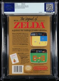 THE LEGEND OF ZELDA NES Nintendo OVAL SOQ TM Complete In Box CIB PSA Graded 8.0