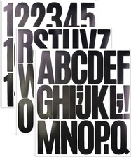 3 Inch Sticky Letter Number Stickers, 6 Sheets Stick On Vinyl Large Alphabet