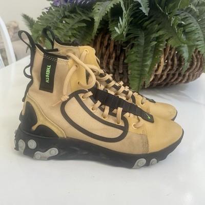 Nike React Langa Club THE10TH Boots Shoes Gold & Black AV5555-700 Sz 6 2019 RARE