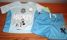 Disney Baby Boy Mickey Mouse 12 Month Shorts Shirt 2 Pc. Set - Cute Outfit NWT