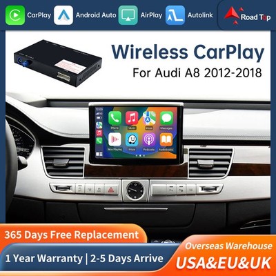 Wireless CarPlay Android Auto Navi Mirror Link Decoder Für Audi A8 2012-2018 HN+