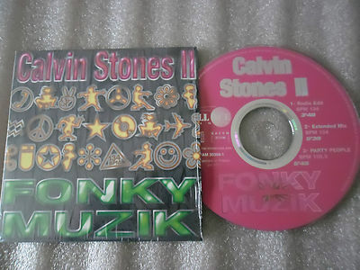 CD-CALVIN STONES II-FONKY MUSIK-PARTY PEOPLE-BPM-E.BEYSENS-(CD SINGLE)96-3TRACK