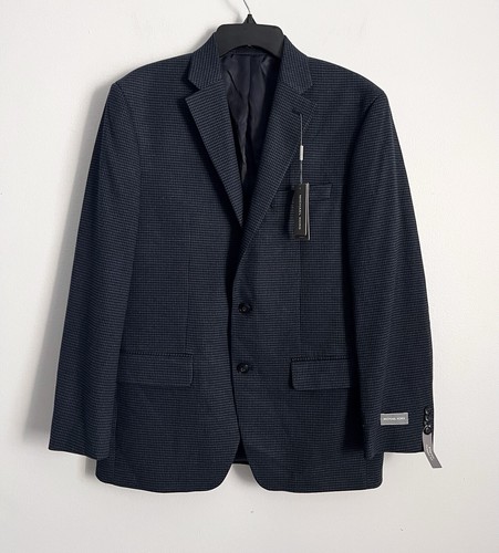Michael Kors Mens Classic Fit Check Sport Coat 42Long In Blue