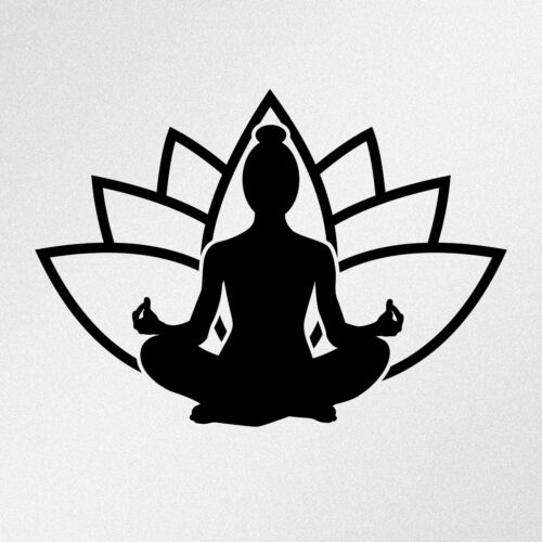 Yoga Lotus Flower Car Laptop Motorbike Vinyl Decal Sticker - Picture 1 of 10