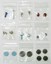 2x2 Zip Bags 2-Compartment Clear with Center Split Divider Middle 2" 100 Pcs