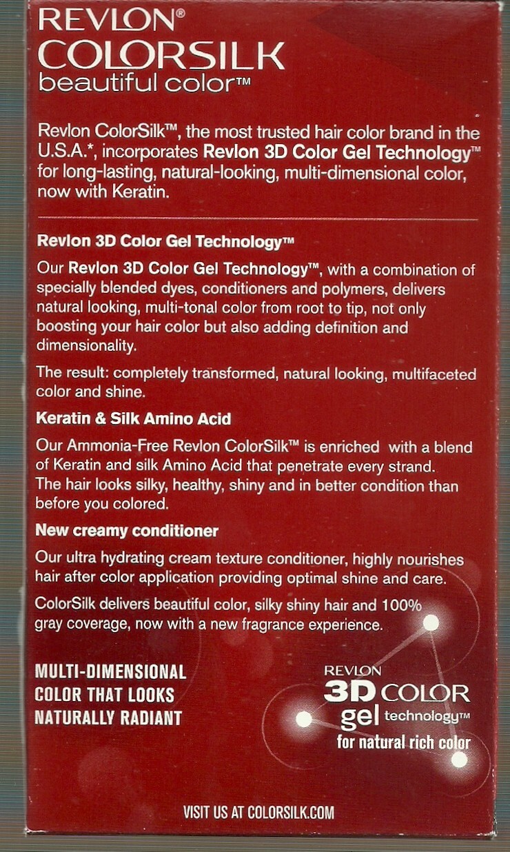 REVLON COLORSILK HAIR COLOR 31 DARK AUBURN PERMANENT 1 APP #1 IN USA