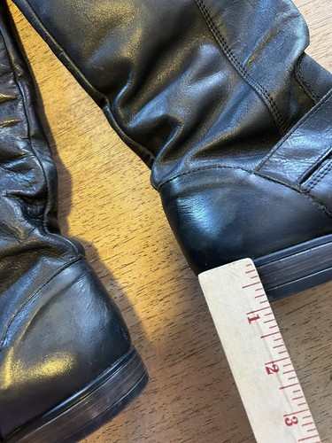 Steve Madden Tall Black Leather Harness Zipper Riding Boots Womens 8.5, Soft - Picture 12 of 14