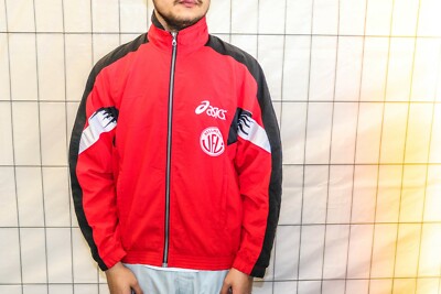 Asics Herren Vintage 90s / 90er Trainingsjacke Gr. S track Jacket Sport TJ1
