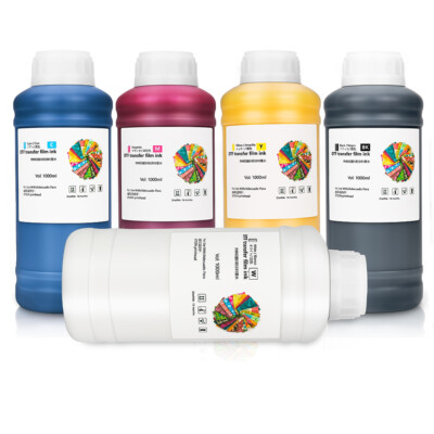 5*1000ml DTF textile ink for Epson L1800 L1805 I3200 4720 Xp600 Dtf Printer