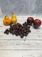 Faux Fake Artificial Decorative Fruit 2 Apples 2 Pears And Cherries.