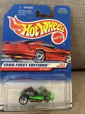 1998 Hot Wheels #651 First Editions 21/40 GO KART Green w/Chrome 5 Sp-Front MW 