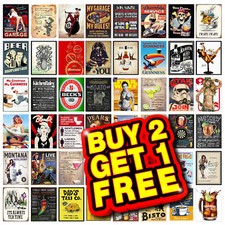 Metal Tin Sign Plaque Home Bar Man Cave Garage Pub Shed Cocktails Dad Signs M26