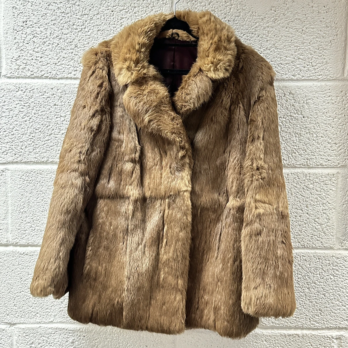 Rabbit fur coat made in korea sale