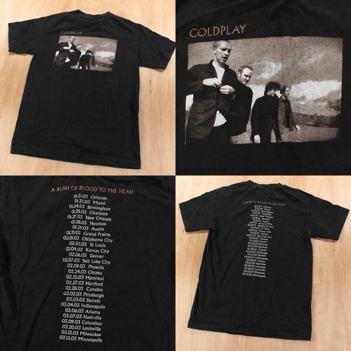 T-shirt Coldplay 'A Rush Of Blood To The Head' – Jonny Buckland, Coton 100% (Gildan 5000) – Tailles S-5XL