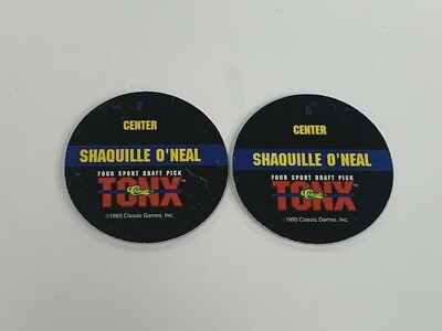 Lot 2 Shaquille O'Neal Tonx Draft Pick POG Hawaii Milk Cap Slammers 1993