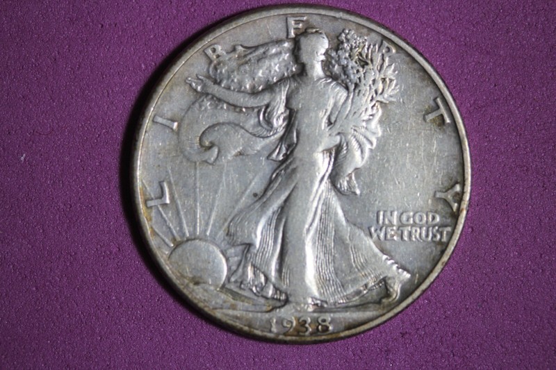 Estate Find 1938 D- Walking Liberty Half Dollar!!  #K42494
