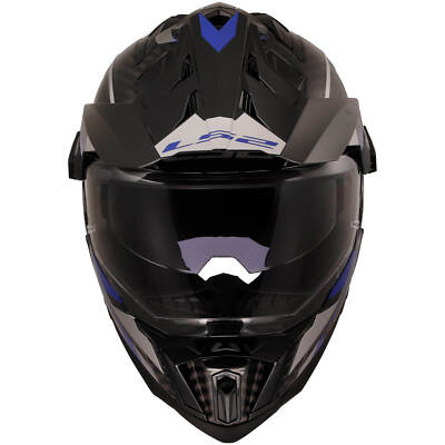 Casco Enduro Dual Road LS2 MX701 EXPLORER CARBON Adventure Blu