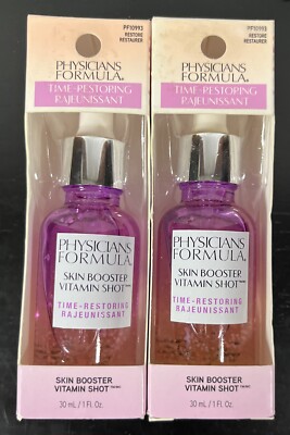 Lot Of 2 Physicians Formula Time-Restoring Skin Booster Vitamin Shot