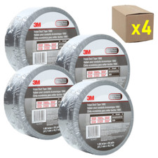 3M All Purpose Duct Tape Silver 50M x 50mm for Repairs & Sealing (4x Rolls)