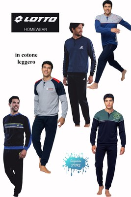 Pyjama Homme Lotto D'hiver En Fleece De Coton Doux - Col Serafino, Neuf Avec étiquettes