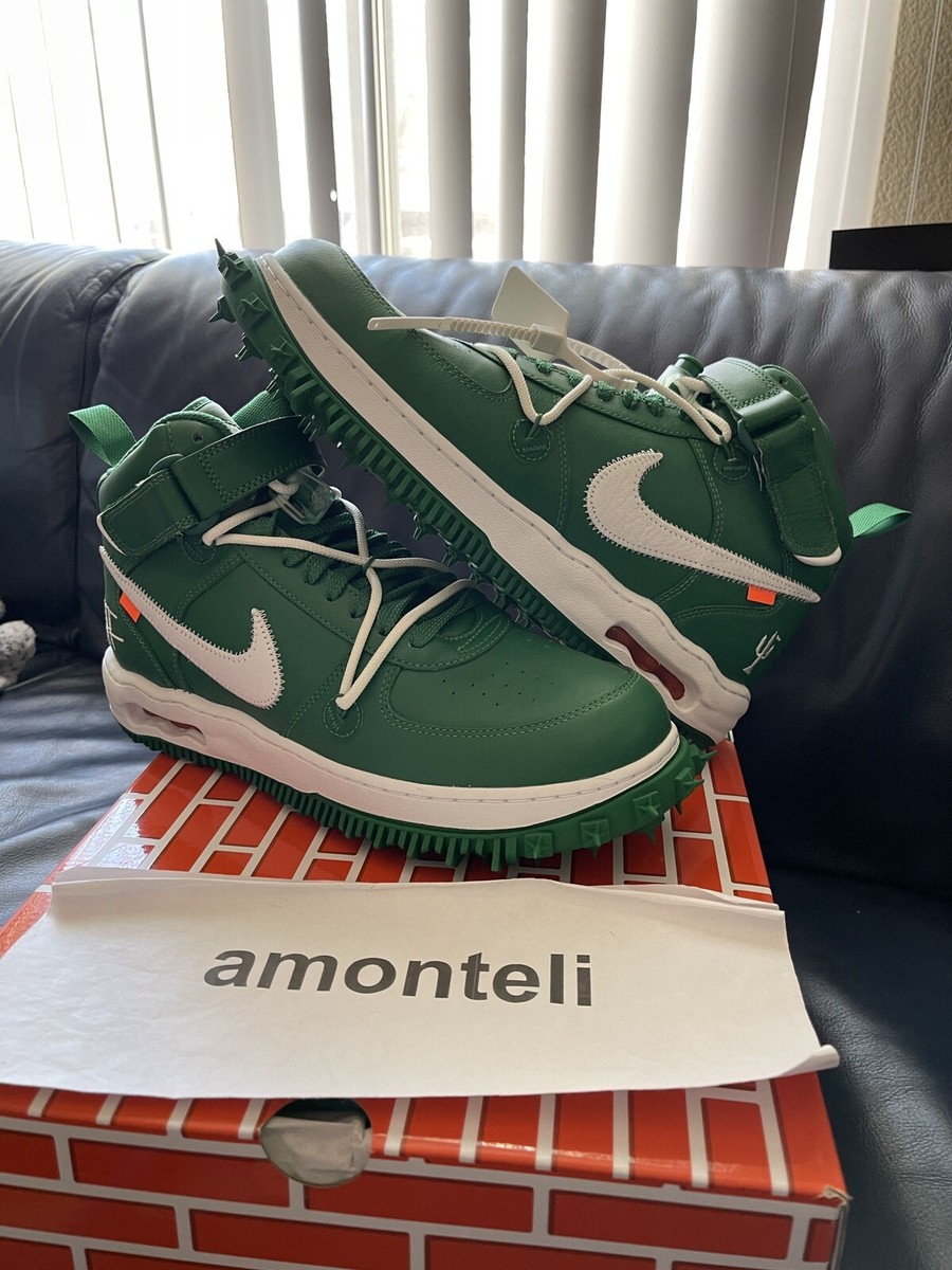 BRAND NEW NIKE OFF-WHITE AIR FORCE 1 MID SP - PINE GREEN DR0500