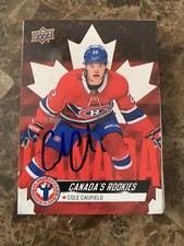 UD 2021-22 National Hockey Card Day Cole Caufield #CAN-1 Rookie Autographed