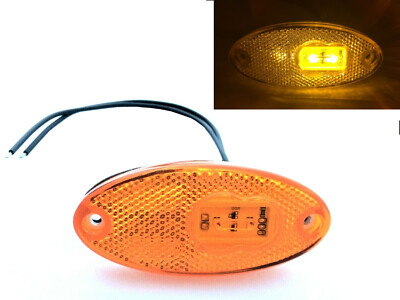 Orange LED Umrissleuchte Begrenzungsleuchte Seitenleuchte E20  LKW PKW Anhänger 