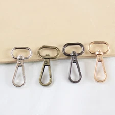 5pcs 4 Sizes Metal Swivel Trigger Lobster Clasp Hook Key Chain DIY Bag Parts