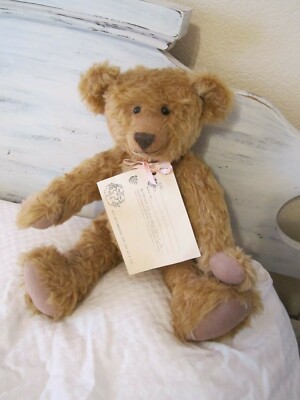 EDINBURGH TEDDY BEAR MOHAIR  ARTIST LORENA 18'' JOINTED GLASS EYES