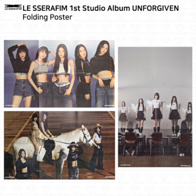 Le Sserafim 1st Studio Album Unforgiven Official Folding Poster