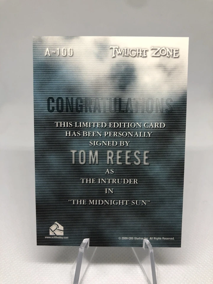 Twilight Zone 50th Anniversary Auto A-100 Tom Reese as The Intruder Card - Image 2 of 2