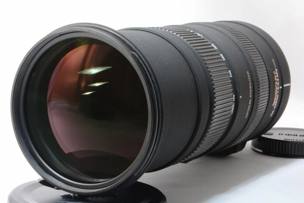 SIGMA APO 150-500mm F5-6.3 DG OS HSM AF for Canon [Exc+++] w/Box,Hood [573]