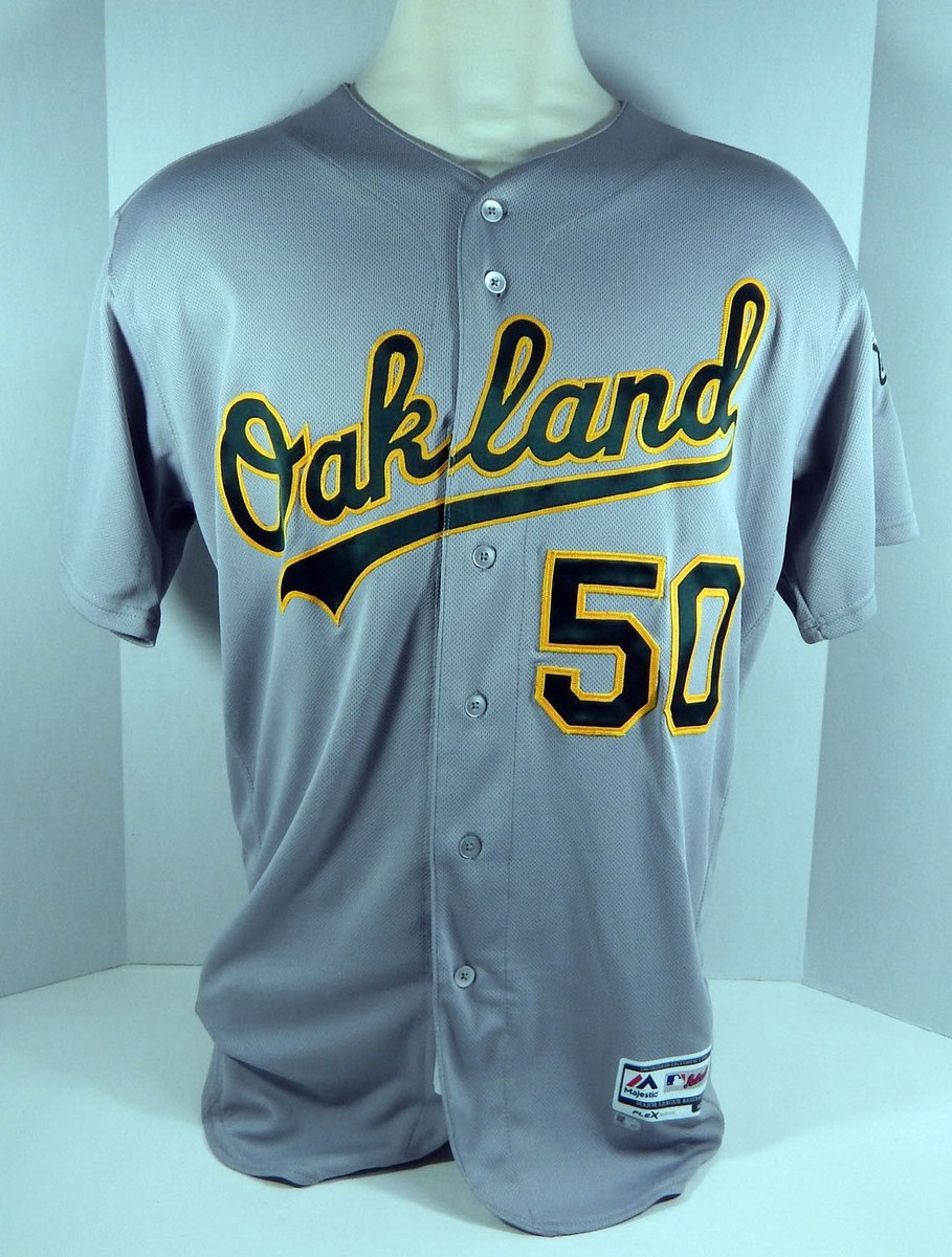 Raul Alacantara GAME USED JERSEY Oakland A's MLB Authentic