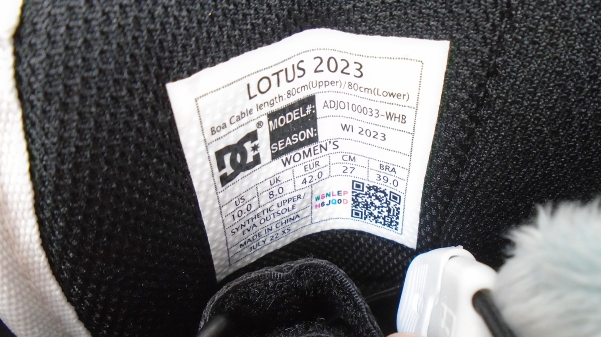 Bottes De Snowboard DC Lotus BOA - Taille US 6,5 Femme - Blanc 2023 - Neuf Avec Emballage
