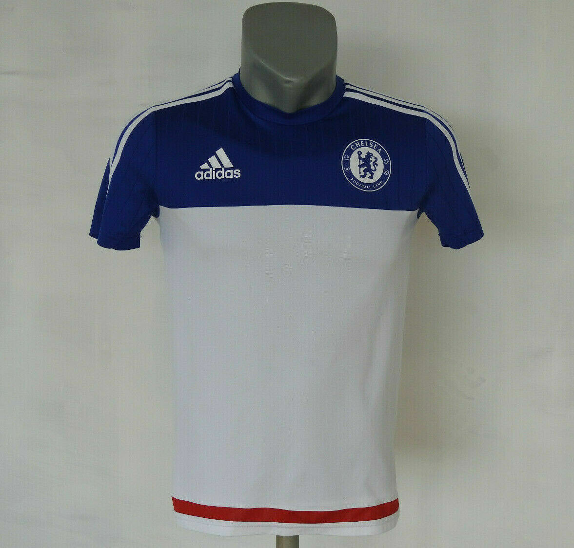 Chelsea FC Adidas Training Shirt Blue White Jersey Size