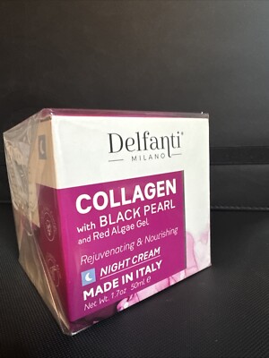 Delfanti Collagen Black Pearl with Red Algae Gel NIGHT CREAM Exp/2027