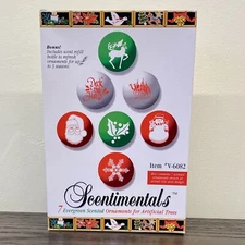 SCENTIMENTALS  Scented Ornaments for Artificial Trees -Ornaments Only- 7pc X-mas