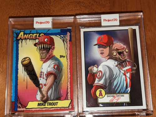 Topps Project70 Mike Trout & Shohei Ohtani by Alex Pardee