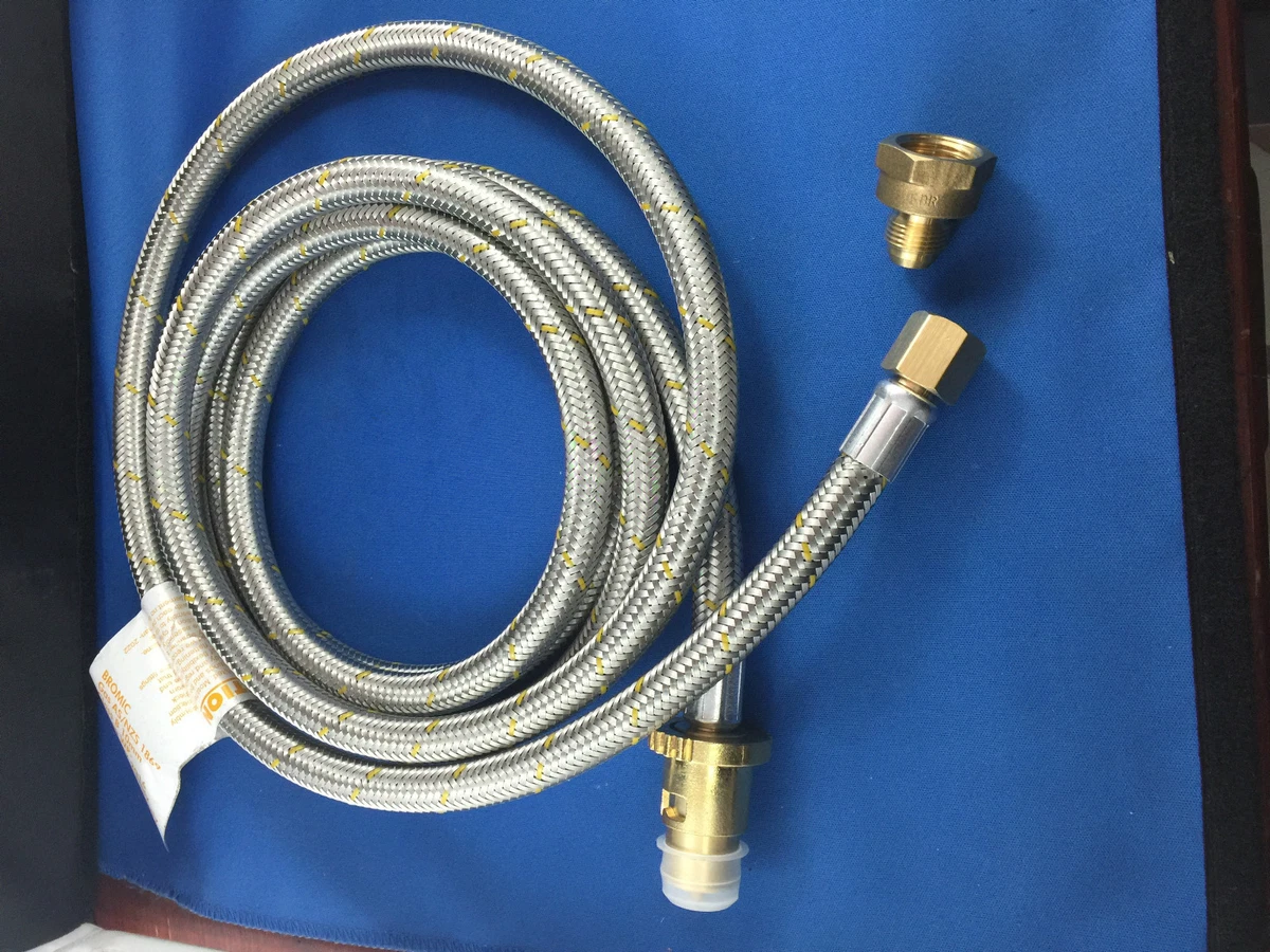 3M GAS HEATER 1/2 u0026 3/8  BSP S.S BRAIDED HOSE WITH BAYONET RINNAI RHEEM |  eBay