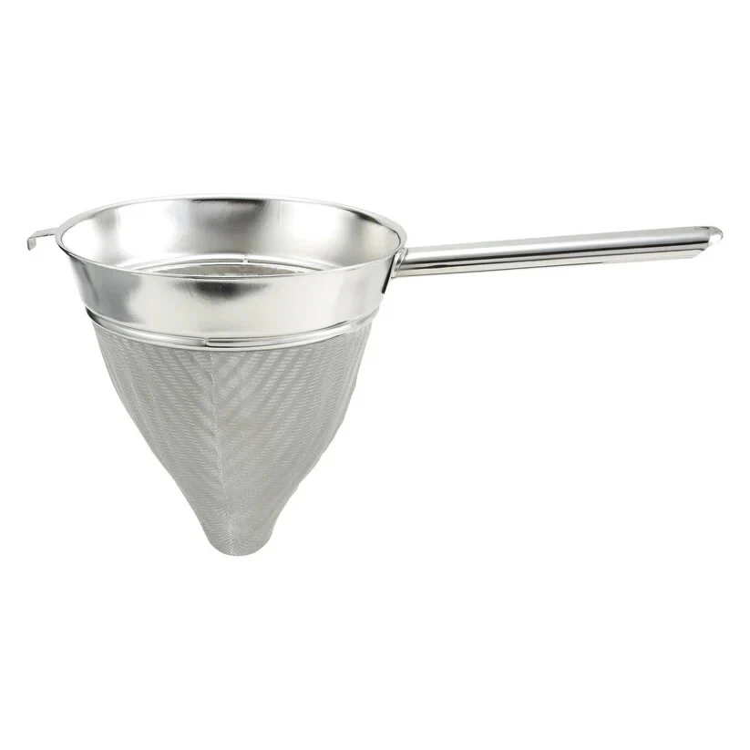 Winco Bouillon Strainer, 8-Inch Diameter, Extra Fine Mesh, Medium