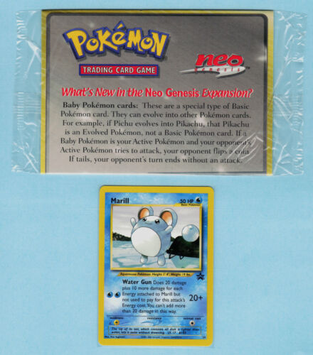 SEALED Marill Black Star Promo #29 Neo Genesis WOTC Vintage New Pokemon Card - Picture 1 of 2