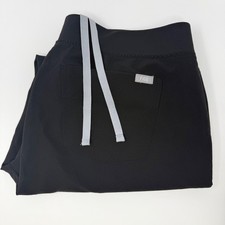 FIGS Zamora Jogger Scrub Pants Black Women's Large Petite L/P W18SW2005P