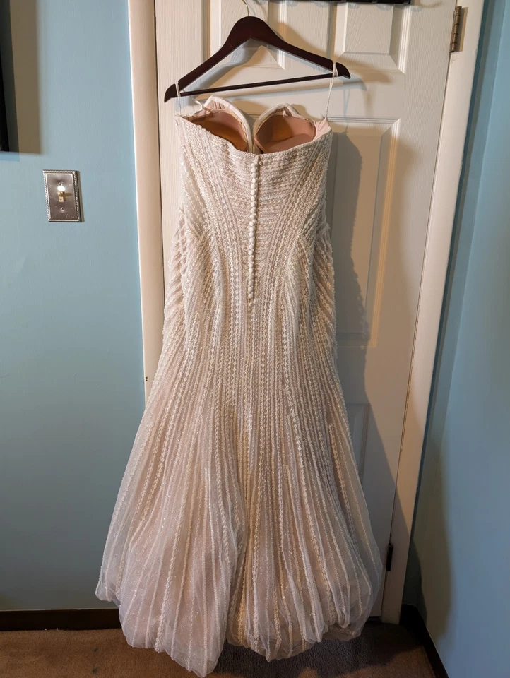 2024 Maggie Sottero Iravati Size 16 Fit And Flare Strapless Beaded Wedding Dress - Image 4 of 4