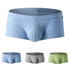 Mens Sexy Underwear Underpants Soft Boxers Shorts Briefs Trunks Button Low Rise