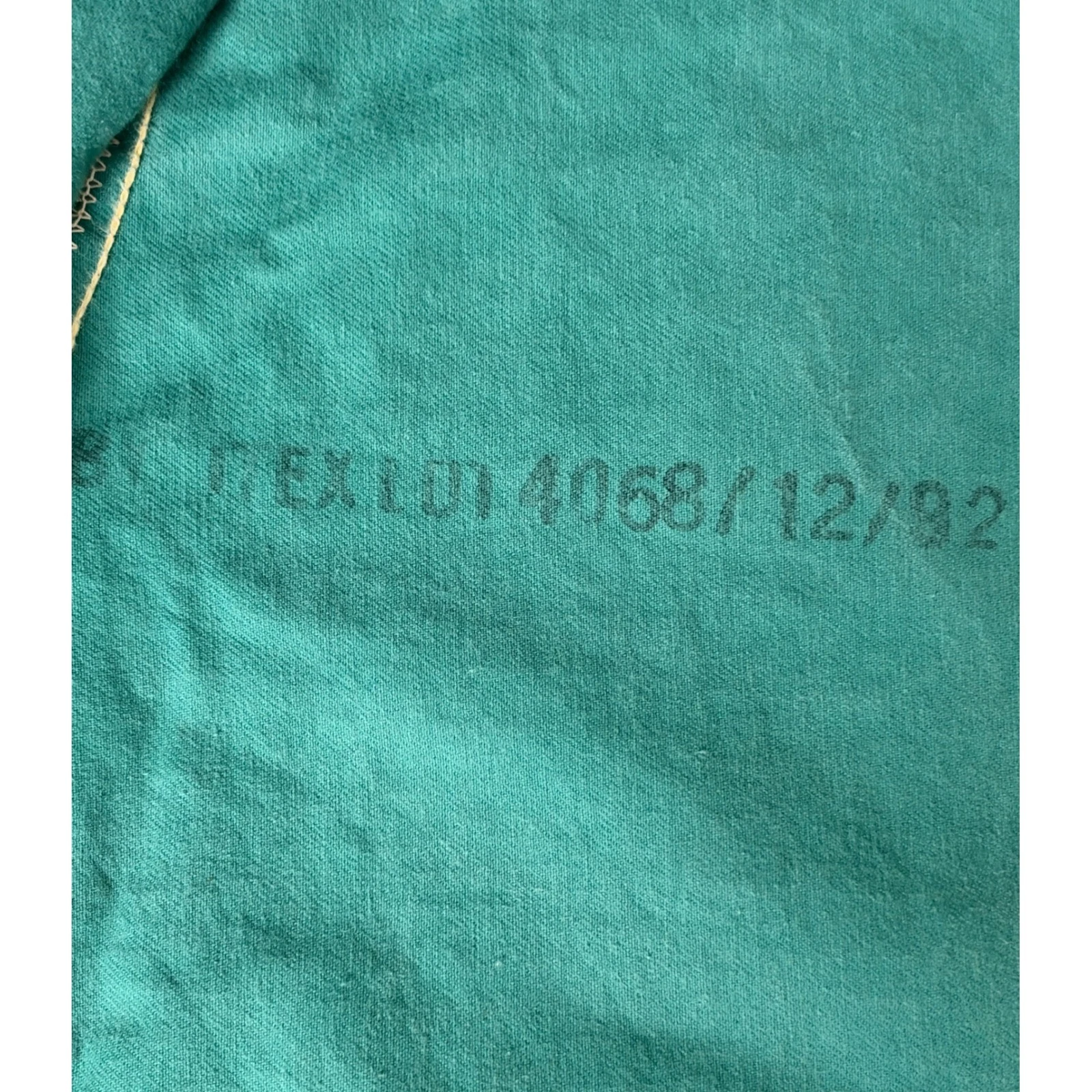 Vtg European Green Canvas Chore Jacket Mens 2XL Snap Button Workwear Boxy RARE - product detail image 7