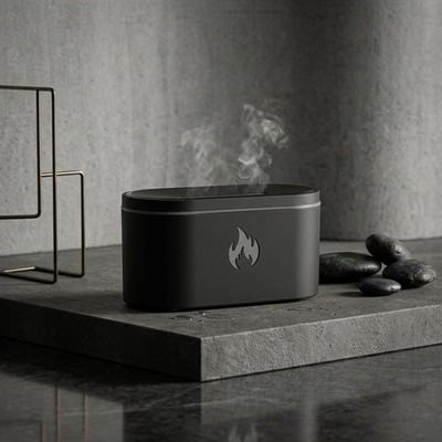 Flammeneffekt USB Aromatherapie Diffusor Cool Mist Luftbefeuchter 12,7x7,2x6,9 c